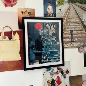 Vintage Downtown Tokyo Japan Framed Art Piece 60s